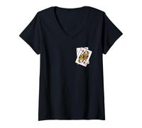 Mujer Ace & Queen of Diamonds 21st Birthday Twenty One Years Old Camiseta Cuello V