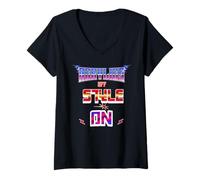 Mujer Acrílicos Fuera Estilo Encendido Retro Gracioso Camiseta Cuello V