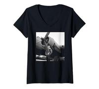 Mujer Actor Steve Mcqueen Filmando El Amante de la Guerra 1961 Camiseta Cuello V
