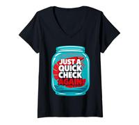 Mujer Acuario Camarones Neocaridina Tanque De Camarones Aquascaping Hobby Camiseta Cuello V
