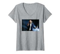 Mujer Adam Green Moldy Peaches Cantante en Vivo por Andy Willsher Camiseta Cuello V