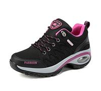 Mujer Adelgazar Zapatos Sneakers para Caminar Zapatillas Aptitud Cuña Plataforma Zapatos 7 Negro,39 EU/Etiqueta 40