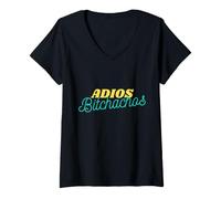 Mujer Adios Bitchachos Adiós Mis Amigos Divertido Girar En Palabras Camiseta Cuello V