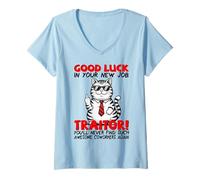 Mujer Adiós compañeros de trabajo, dejar el trabajo Colega renunciar | Traidor Camiseta Cuello V