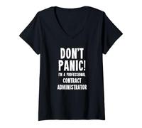 Mujer Administrador de Contratos Camiseta Cuello V