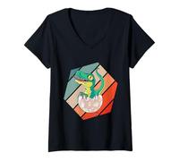 Mujer Adopta Un Raptor Bebé Raptor Dinosaurio Divertido Dino Camiseta Cuello V