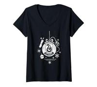 Mujer Adorno navideño de Slytherin, Dije mágico Camiseta Cuello V