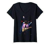 Mujer Aerosmith Vive en Boston Joe Perry por Michael Grecco Camiseta Cuello V