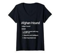 Mujer Afghan Hound Dog Breed Definition Camiseta Cuello V