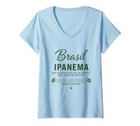 Mujer Aficionado Fútbol 2026 Brasil Ipanema Calor Do Verao Camiseta Cuello V