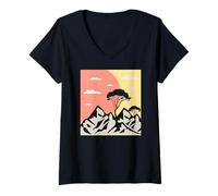 Mujer África Burkea Africana Safari Árbol Seringa Sabana Bambara Camiseta Cuello V