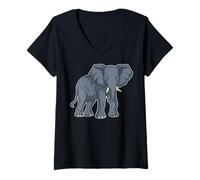 Mujer África - India - Animales - Elefante Camiseta Cuello V