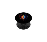 Mujer Africana Afro Color Pintado Cara Goteando Colores Arte PopSockets PopGrip Adhesivo