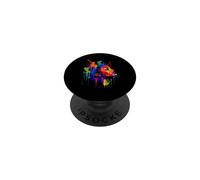Mujer Africana Afro Color Pintado Cara Goteando Colores Arte PopSockets PopGrip Adhesivo