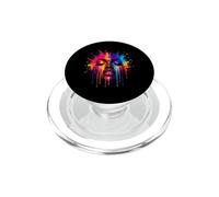 Mujer Africana Afro Goteando Color Pintado Cara Melanina Arte PopSockets PopGrip para MagSafe