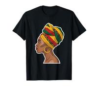 Mujer Africana Retrato Divertido Minimalista Ilustr Camiseta