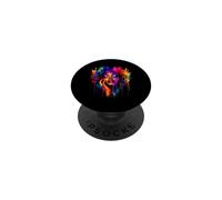 Mujer Afro Africana Color Pintado Cara Goteando Colores Arte PopSockets PopGrip Adhesivo