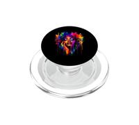 Mujer Afro Africana Color Pintado Cara Goteando Colores Arte PopSockets PopGrip para MagSafe