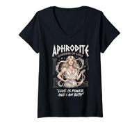 Mujer Afrodita Diosa del Amor Camiseta Cuello V