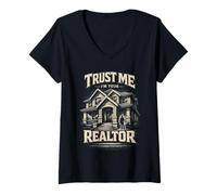 Mujer Agente Inmobiliario Trust Me I'm Your Realtor Camiseta Cuello V