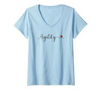 Mujer Agility Lindo Regalo tipografía Manuscrita Camiseta Cuello V