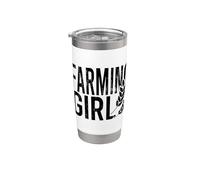 Mujer agricultora Campesina Vaso térmico de acero inoxidable de doble pared