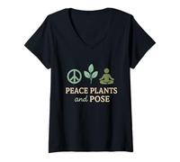 Mujer Aguacate Yoga Funny Namaste Pun Basado en Plantas Fitness Studio Camiseta Cuello V
