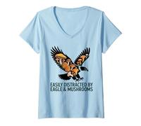 Mujer Águila, Hongos, américa, Divertidas, águilas, niños, águilas Camiseta Cuello V