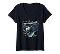 Mujer Águila irrompible Rayo Strike Strong Spirit Camiseta Cuello V