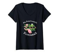 Mujer Ah Sure Look It Flockers Irish Flamingo St Pattys Day Cita Camiseta Cuello V