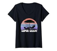 Mujer Ahora eso es sombrío, súper sombrío, divertidas vacaciones en la playa, sombra Camiseta Cuello V