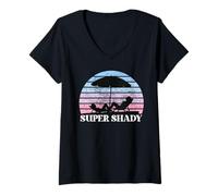 Mujer Ahora eso es sombrío, súper sombrío, divertidas vacaciones en la playa, sombra Camiseta Cuello V