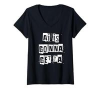 Mujer Ai va a Conseguir ya Camiseta Cuello V