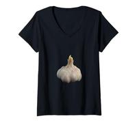Mujer Ajo Amante Lindo Ajo Verduras Amor Ajo Camiseta Cuello V