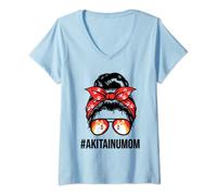 Mujer Akita inu life perros Camiseta Cuello V