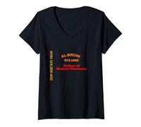 Mujer Al-Biruni Padre de la Farmacia Moderna Alberonius Camiseta Cuello V