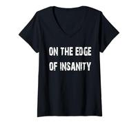 Mujer Al borde de la locura Camiseta Cuello V
