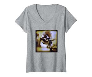 Mujer Al Jourgensen Ministerio Salmo 69 por Michael Grecco Camiseta Cuello V