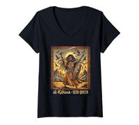 Mujer Al-Kahina - Dihya Berber Warrior Queen Argelia Historia Camiseta Cuello V