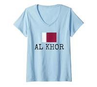 Mujer Al Khor Country Qatar Viaje familiar Niños Hombres Mujeres Camiseta Cuello V