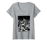 Mujer Alan Hansen para Liverpool FA Cup 1982 Copa Mundial de Fútbol Camiseta Cuello V