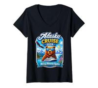 Mujer Alaska Cruise 2026 Family Vacation Travel Matching Camiseta Cuello V