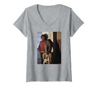 Mujer Albert Collins Guitarrista Americano de Blues por Michael Grecco Camiseta Cuello V