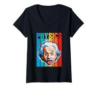 Mujer Albert Physics - Divertido Gráfico Clásico Arte Física Amante Camiseta Cuello V
