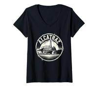 Mujer Alcatraz Prison History Escape From Alcatraz Architecture Camiseta Cuello V