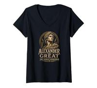 Mujer Alejandro Magno El Conquistador Mundial Camiseta Cuello V