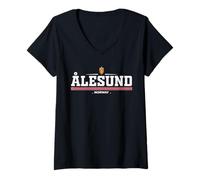Mujer Alesund Norway Camiseta Cuello V