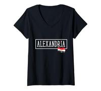 Mujer Alexandria Egypt Country Family Trip Travel EG Hombres Mujeres Camiseta Cuello V