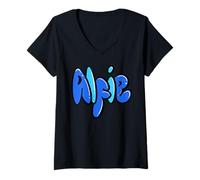 Mujer Alfie niños y hombres Personalizado Nombre personalizado Alfie Camiseta Cuello V