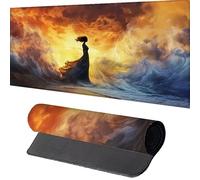 Mujer Alfombrilla Ratón 1000 x 500 mm Alfombrilla EscritorioAmarillo Mouse Pad con Bordes Cosidos Impermeable Base de Goma Antideslizante Tapete Rato Escritorio para Accesorios de Oficina, Regalo G-B